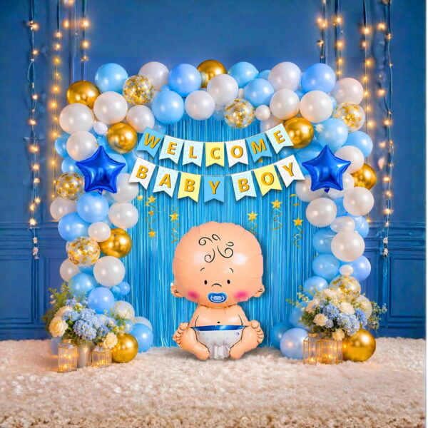 Welcome Baby Boy Decoration Kit