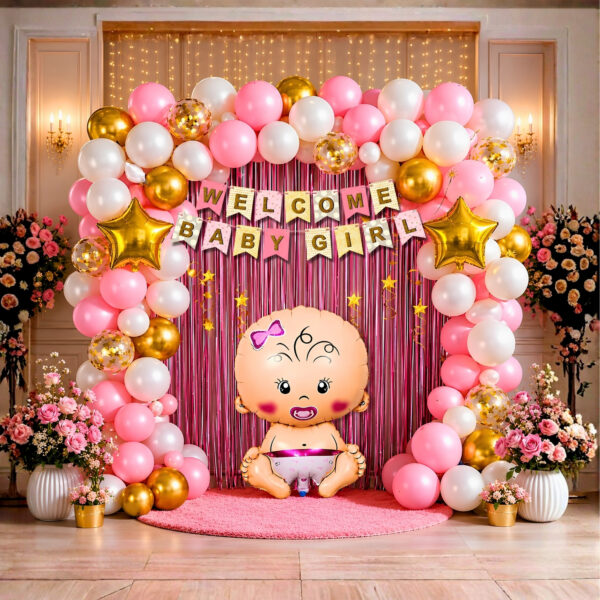 Welcome Baby Girl Decoration Kit