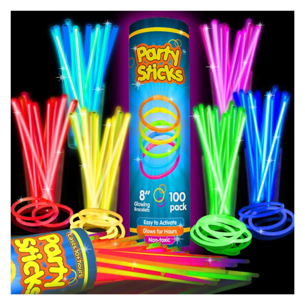 Multi-Color Glow Sticks (100 Pcs Box Pack)
