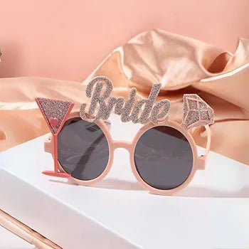 Shimmers 41 Pcs Bride to Be Party Decoration Set ? Satin Sash, Fun Glasses & Photo Props ? Bachelorette Decorations, Hen Party Accessories & Bridal Shower Supplies for Bride Squad Celebrations