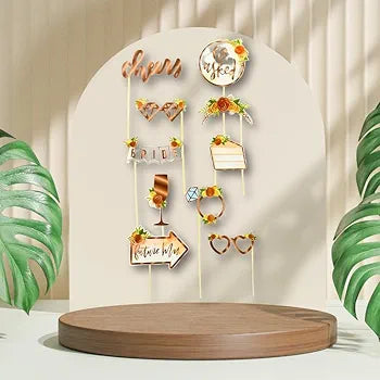 Shimmers 41 Pcs Bride to Be Party Decoration Set ? Satin Sash, Fun Glasses & Photo Props ? Bachelorette Decorations, Hen Party Accessories & Bridal Shower Supplies for Bride Squad Celebrations