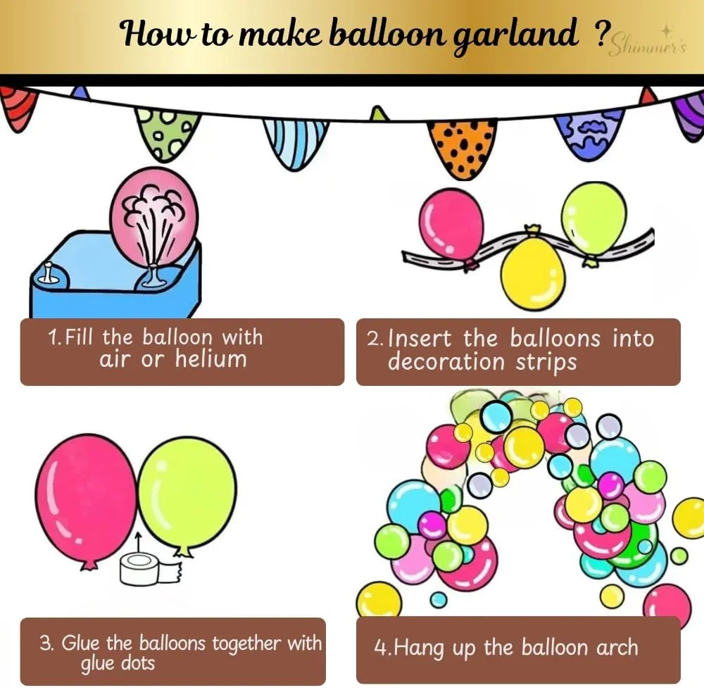 Shimmers Bride to Be Decoration Kit Rose Gold & White Bachelorette Party Balloon Set with Bride to Be Banner, Balloon Garland Arch, Star & Ring Foil Balloons, PhotoBooth Props |Bridal Shower