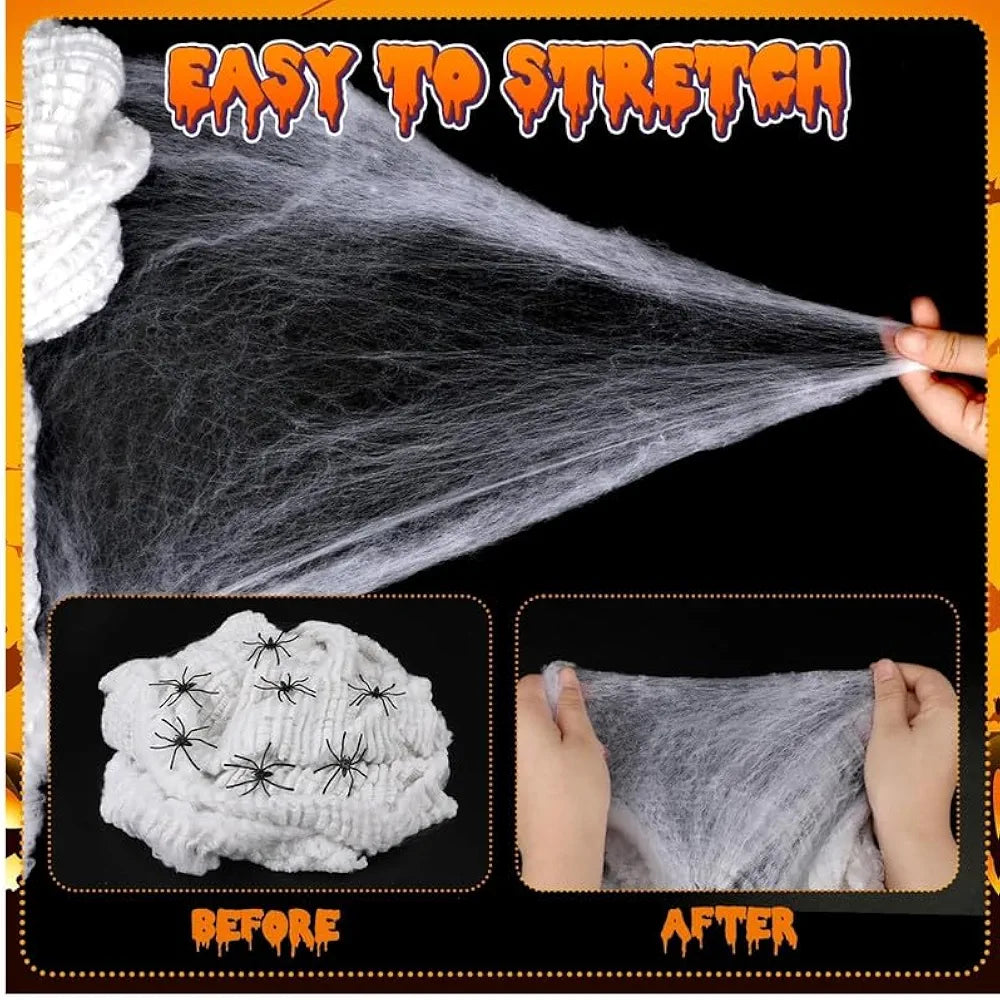 Shimmers Halloween Balloon Garland Kit – Black Latex Balloons with Fake Spider Web & Spiders for Trick or Treat Party, Haunted House & Indoor Outdoor Halloween Decorations