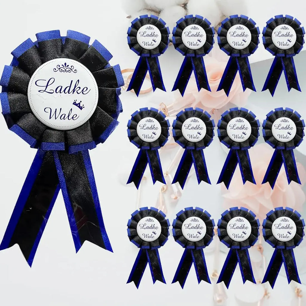 Brand: Shimmers Shimmers Ladki Wale Wedding Badge Set- Brooches for Bride Side Guests Perfect for Engagement, Mehndi, Haldi, Sangeet & Family Marriage Celebrations