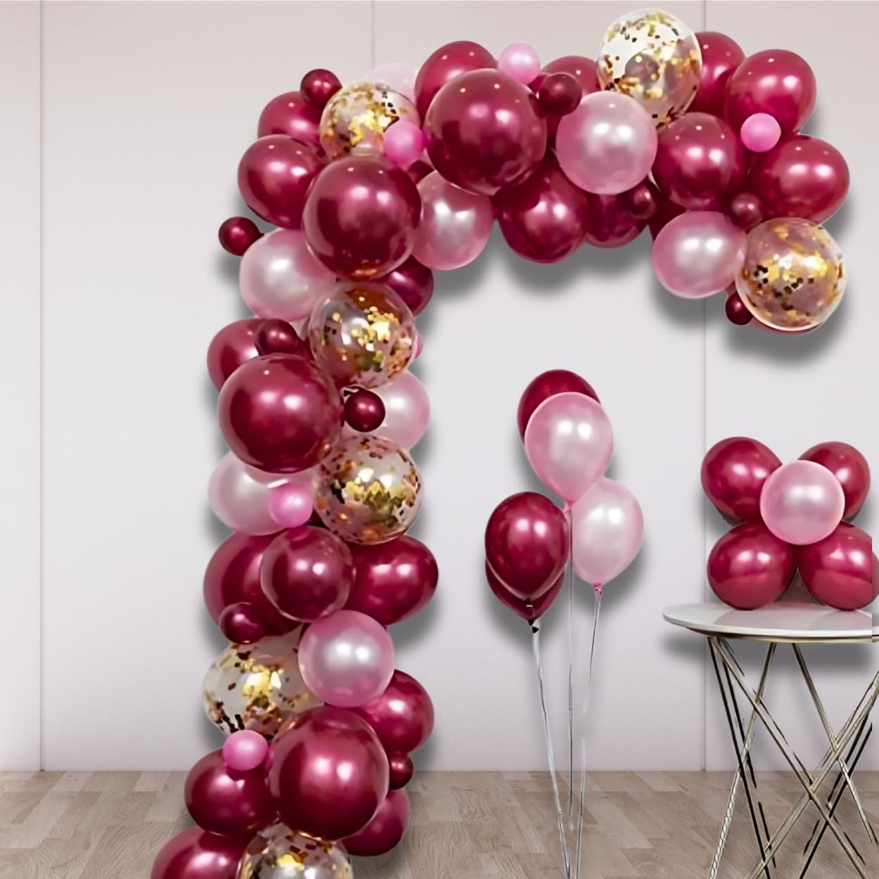 Shimmer’s Bride to Be Decoration Kit 44Pcs Bachelorette Party Supplies for Girls Night,Hen Party & Bridal Shower | Includes Balloons, Banner, Tiara,Curtains & Arch Tape for Bride to Be Party Decor